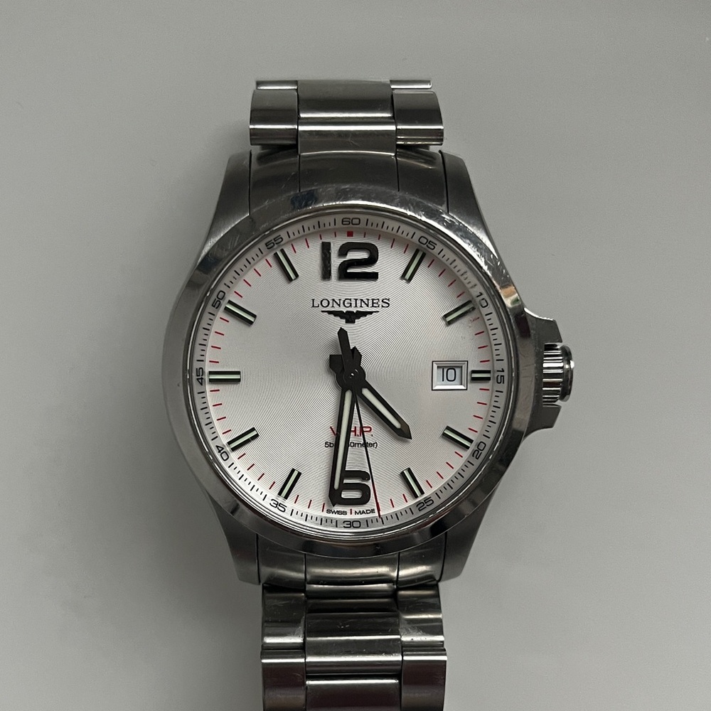 Longines Silver and Black Men's Watch